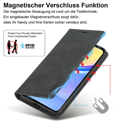 Ailicici für Samsung Galaxy A15 Hülle Leder [Mit Schutzfolie] Handyhülle für Samsung A15 Hülle Klappbar Leder Flip Wallet Stoßfeste Case Schutzhülle Klapphülle, für Samsung Galaxy A15 5G Hülle Leder