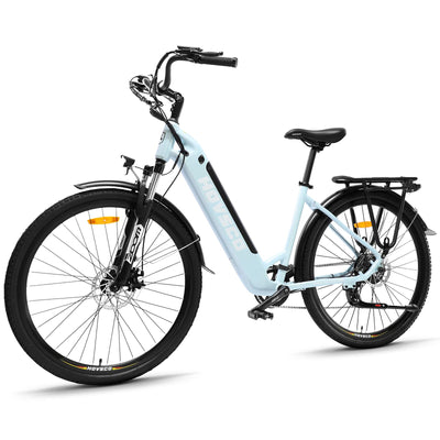 HOVSCO E-Bike, 27.5" 28" E-Mountain Bike, City Bike, 250W Bafang Motor, 36V 12.5Ah Abnehmbarer Akku, 7-Gang, Shimano Schaltung, Doppelscheibenbremse, Elektrofahrrad für Damen Herren
