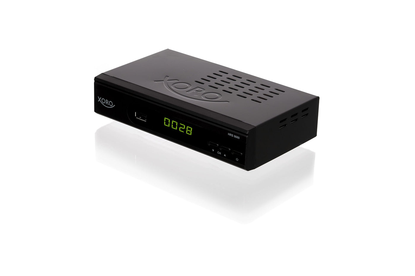 XORO HRS 8660 - Digitaler Satellitenreceiver, Astra 19.2 Senderliste vorprogrammiert, PVR-Ready, Timeshift, USB Mediaplayer, LED-Display, einfache Installation