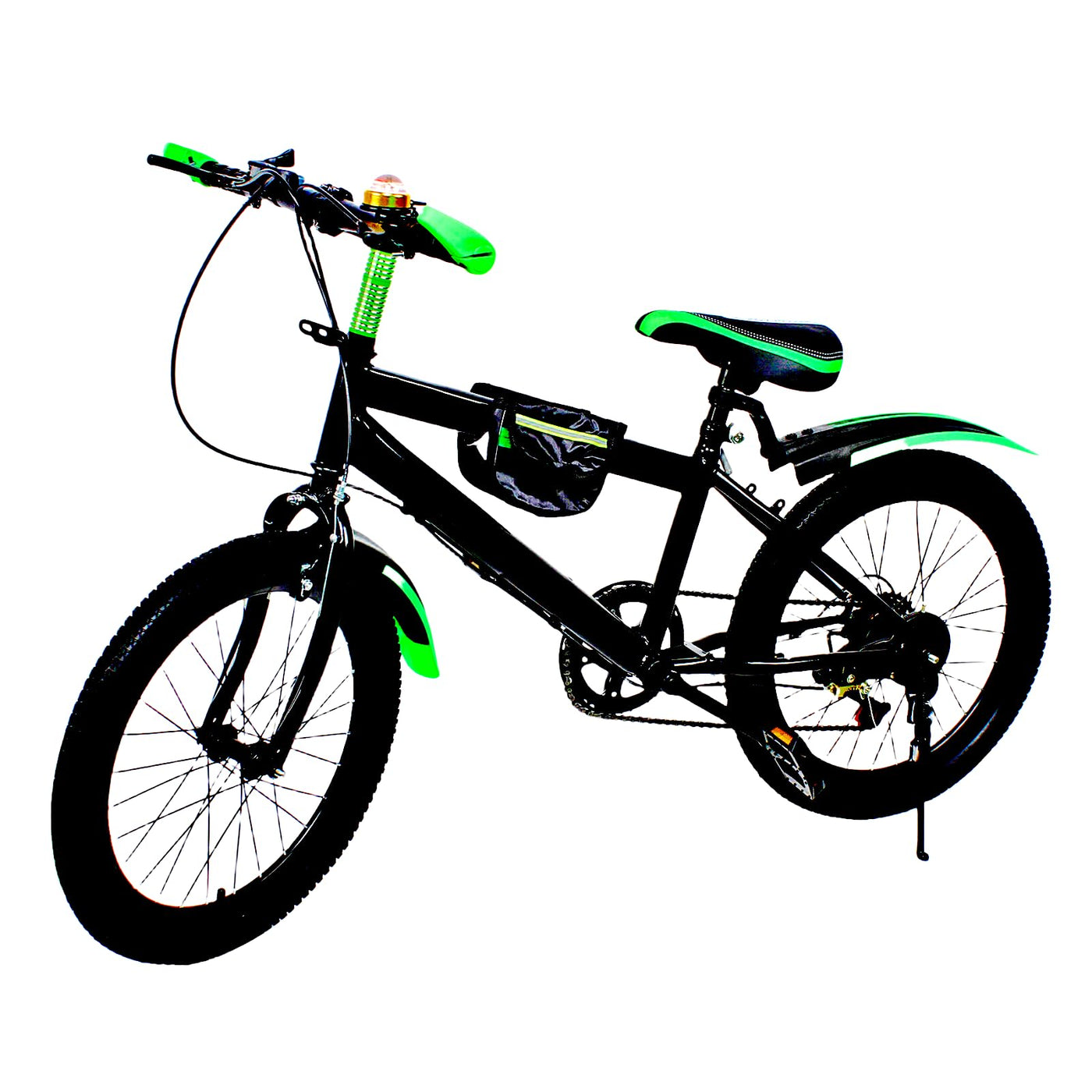 HUOMMGS Mountainbike 20 Zoll Kinderfahrrad 7 Gang Kinder Mountainbike mit Kettle Holder und Kotflügeln Upgraded Jungen-Fahrrad und Mädchen-Fahrrad für 1,3-1,5M Kinder (Grün)