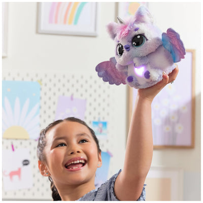 Hatchimals Alive Mystery Ei Pufficorn - magisches selbstschlüpfendes Ei ca. 25 cm groß mit interaktivem Überraschungs-Plüschtier, für Kinder ab 5 Jahren
