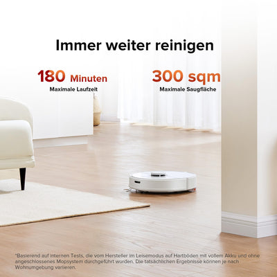 roborock Q7 Max Saugroboter mit Vollgummibürste, 4200Pa Saugkraft, Staubsauger Wischroboter PreciSense-LiDAR-Navigation & 3D Mapping, Teppiche, Tierhaare, App/Alexa (Weiß)