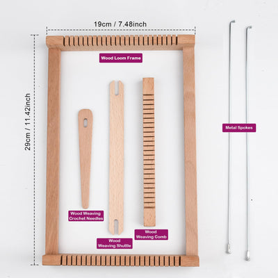 LYKTRIX Webrahmen Kinder,Holz Webstuhl Set, Weben für Kinder von 4–12 Jahren, Ein Perfekter Schulwebrahmen für Schüler und Anfänger, Enthält Genug Garn zum Stricken