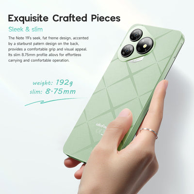 Ulefone Note 19 Smartphone Ohne Vertrag 6GB+64GB/512GB SD, Octa Core, Android 14, 5000mah Handys, 6,52 Zoll HD+ Handy Günstig, 8MP+5MP, 4G Dual SIM Handy Ohne Vertrag Face ID GPS OTG 2 Jahr Garantie