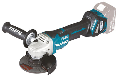 Makita DGA517RTJ Akku-Winkelschleifer 18 V / 5,0 Ah mit Paddleschalter, 2 Akkus + Ladegerät im MAKPAC, Schwarz