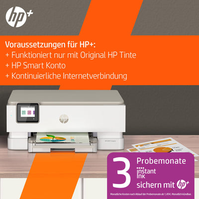 HP Envy Inspire 7220e Multifunktionsdrucker, Tintenstrahldrucker, 20€ Cashback, 3 Monate gratis drucken mit HP Instant Ink inklusive, HP+, Drucken, Scannen, Kopieren, Fotodruck, DIN A4, WLAN, Airprint