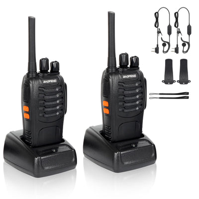 Walkie Talkie 16 KanäLe CTCSS/DCS FM, 1500 MAh Batterie, Max. GespräChsreichweite 5 Km, ProfifunkgeräT Mit Freisprecheinrichtung