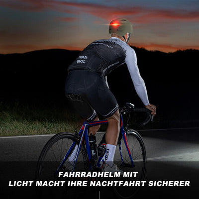 Shinmax Fahrradhelm Herren Damen, Helm Fahrrad mit USB Licht 5 Modi Fahrradhelm mit Visier, Mountainbike Helm Rennradhelm Erwachsen für Scooter Urban Pendler Green M