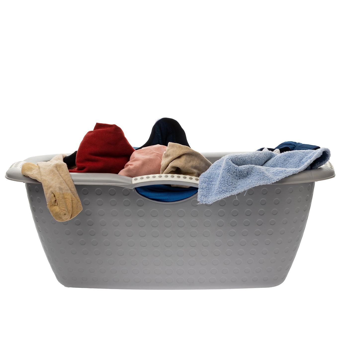 Sustania Wäschewanne, 3er Set - Große und stabile Wäschekörbe mit Griffen, Grau- Ideal für einfache Handhabung und Transport von Wäsche