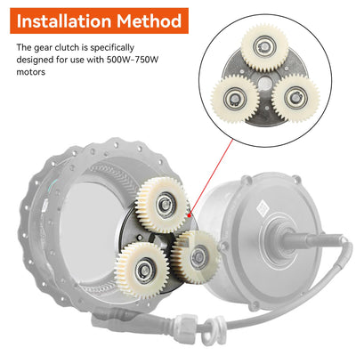 Jwthee Planetary Getriebe, Elektromotor Zahnradkupplung E Fahrrad Ersatzteile 36T Planetary Nylon Zahnrad für Elektrofahrrad 500W 750W
