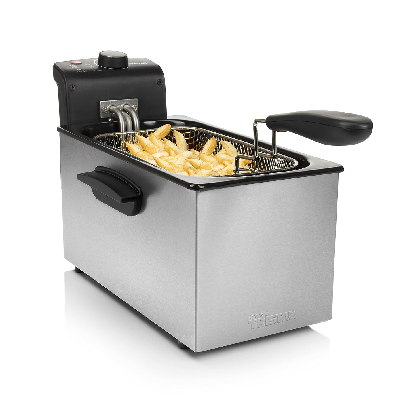 Tristar Fritteuse, 3L Kapazität, 2000W, Einstellbarer Thermostat (130-190°C), Überhitzungsschutz, Spülmaschinenfeste Teile, Leicht zu Reinigen, FR-6946