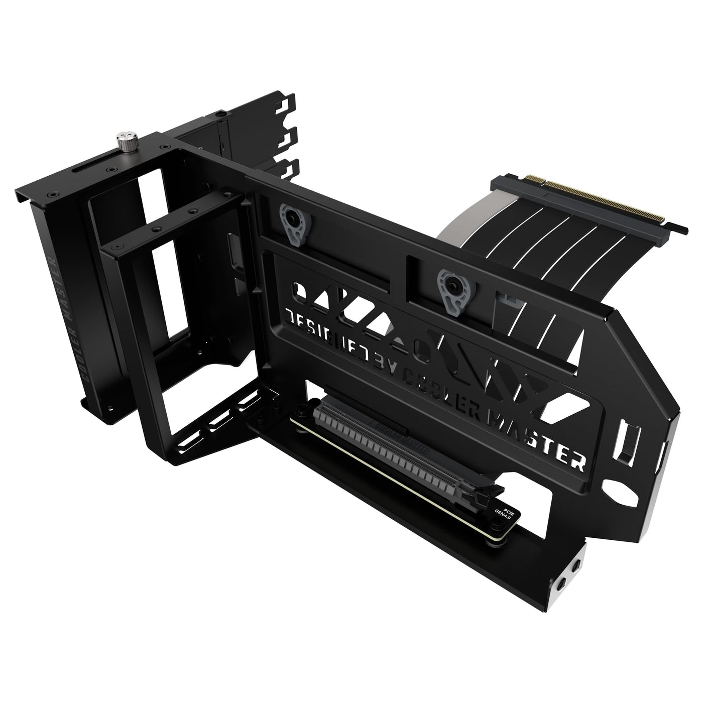 Cooler Master Vertical GPU Holder Kit V3 – Für E-ATX/ATX/mATX PC-Gehäuse & PCI-E 4.0-Geräte, anpassbare modulare Grafikkartenunterstützung, dicke SGCC-Stahlhalterung, inkl. 165mm Riser-Kabel – Schwarz