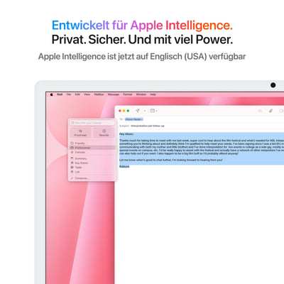 Apple iMac All-in-One Desktop-Computer mit M4 Chip mit 8 Core CPU und 8 Core GPU: 24" Retina Display, 16 GB gemeinsamer Arbeitsspeicher, 256 GB SSD Speicher, passendes Zubehör; Rosé
