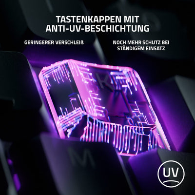 Razer Ornata V3 X - Flache Membran-Tastatur mit Chroma RGB (Lautlose Membran-Switches, Ergonomische Handballenauflage, Tastenkappen Anti-UV-Beschichtun) QWERTZ DE-Layout | Schwarz