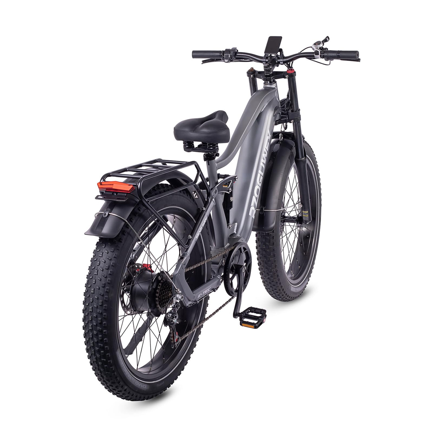 RZOGUWEX Elektrofahrrad, 26-Zoll-Offroad-EBIKE für Erwachsene mit abnehmbarem 48-V-25-Ah-Lithium-Ionen-Akku, 7 Gängen mit Doppelstoßdämpfern und doppelter hydraulischer Scheibenbremse (schwarz)