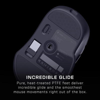 Turtle Beach Kone II Air – Kabellose, ergonomische RGB-Gaming-Maus, 350-Stunden-Akku, optischer 26K DPI Sensor, 21 programmierbare Funktionen, 4D-Free-Spin-Scroll-Rad, Schwarz