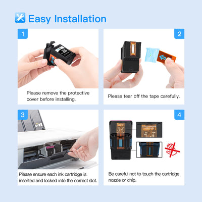 LxTek 304 XL 304XL Wiederaufbereitet Patronen Kompatibel für HP 304 Druckerpatronen für Envy 5030 5010 5020 5032 für Deskjet 2630 2620 2622 2632 2633 2634 3720 3730 3733 3735 (1 Schwarz, 1 Farbe)