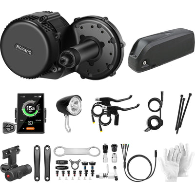 BAFANG Mittelmotor 36V 250W, 36V 500W, 48V 500W, 48V 750W, 48V 1000W BBS02B umbausatz (48V-750W-44T, C18 & 16Ah Battery)