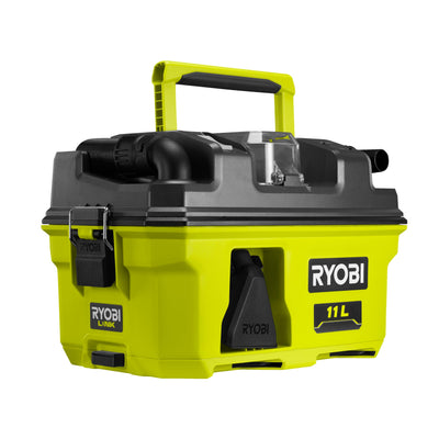RYOBI 18 V ONE+ Akku-Nass-und Trockensauger RV1811-0, Saugleistung 115 AW, ohne Akku und Ladegerät, Hypergreen