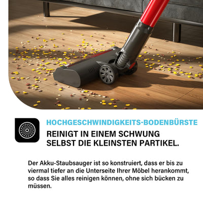 Stanew Akku Staubsauger, 4 in 1 Staubsauger Kabellos, 150W Leichter Handstaubsauger, 22,2V Akkusauger, 40Min Laufzeit, 800ml Vacuum Cleaner, Akkusauger für Teppich, Tierhaare, Auto