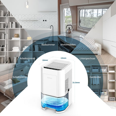 Luftentfeuchter elektrisch,1200ml Raumentfeuchter für zuhause,klein dehumidifier Automatisches Abtauen für Keller Badezimmer,7 Farben Licht Entfeuchter mit Timer -Gegen Feuchtigkeit,Nacht modi