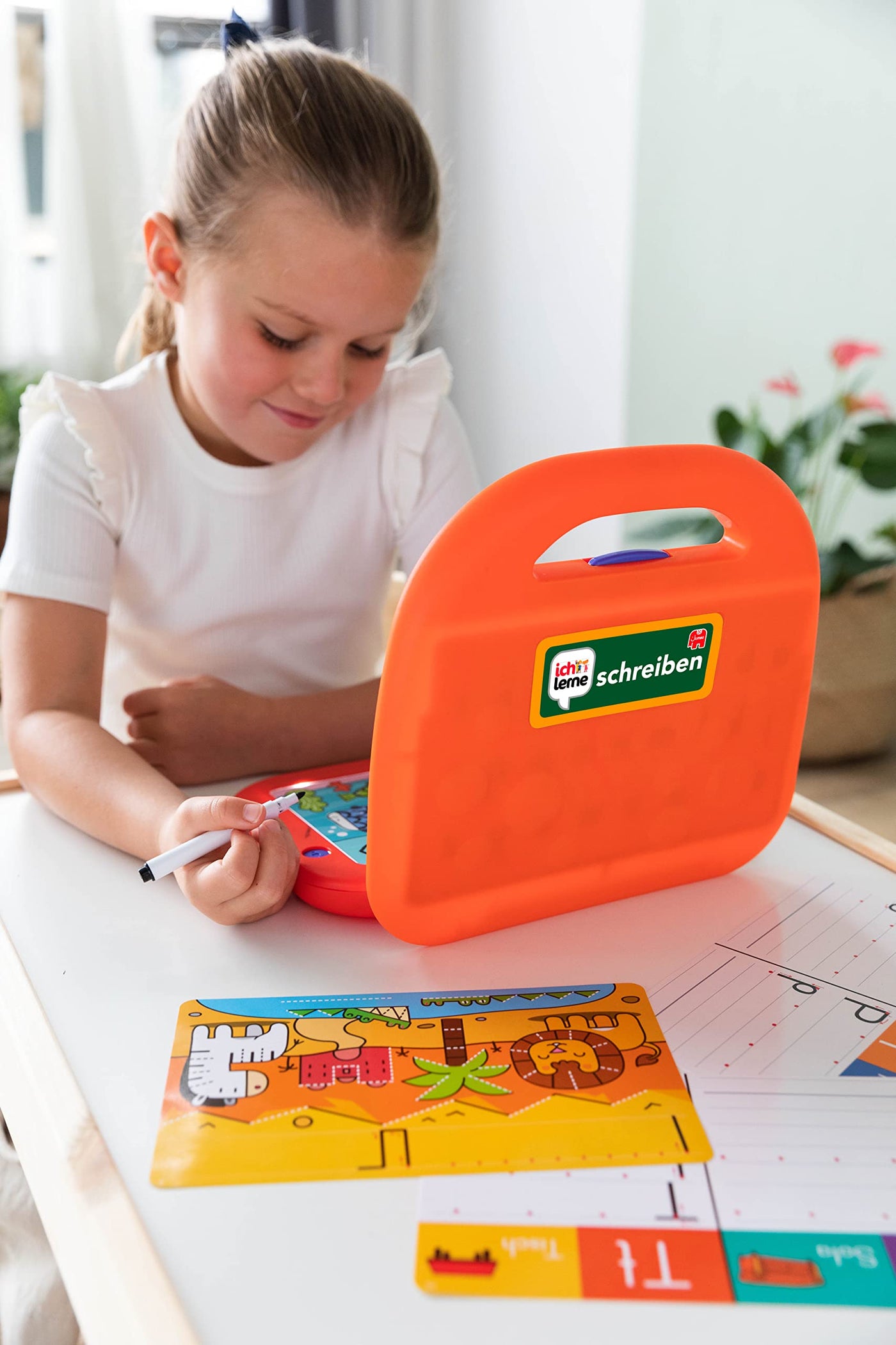 Jumbo 19890 ich lerne schreiben Lernspiel, für Kinder, ab 4 Jahren, Mehrfarbig