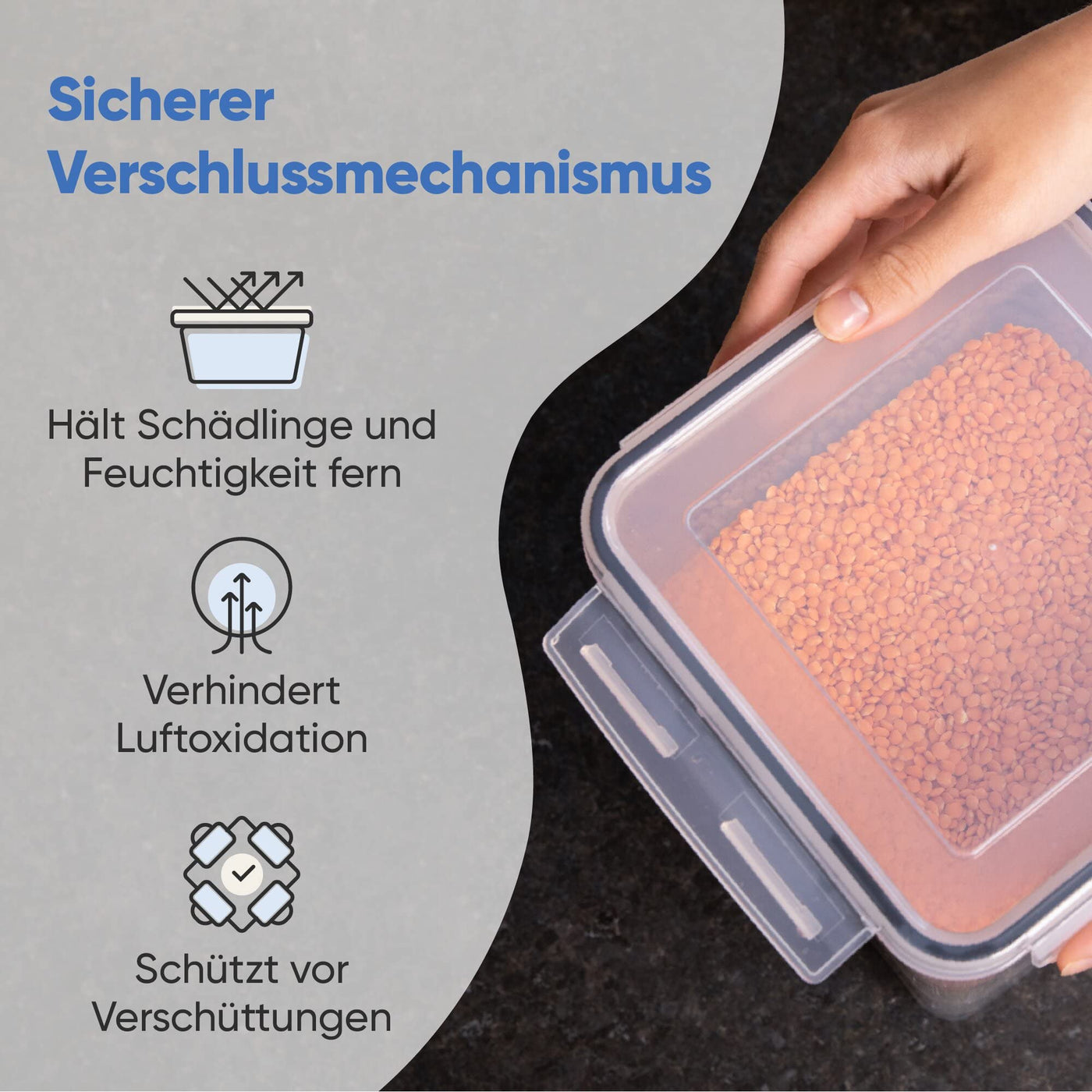 Chef’s Path 6,5L Groß Vorratsdosen Mit Deckel, BPA Frei Luftdichte Aufbewahrungsbox Küche, Fur Müsli Spaghetti Zucker Mehl Aufbewahrung, 2er Behälter, Kreidemarker und Etiketten