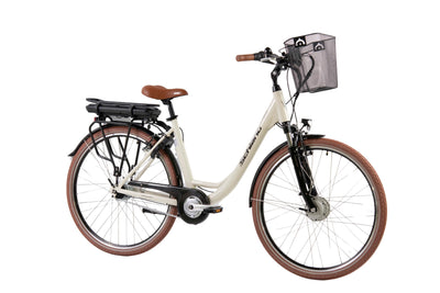 F.lli Schiano E-Moon Trek Series 28 Zoll E-bike Pedelec , e bike Elektrofahrräder für Erwachsene Herren / Damen bis 25 km/h comfort trekking electric Fahrrad mit Fahrradzubehör Akku Kettenschutz Korb