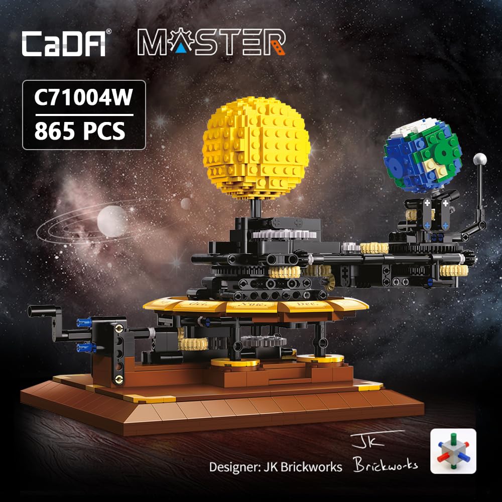 CaDA Klemmbaustein C71004W Technik Sonnensystem Set, 865 Teile Master Bausteine, in luxuriöser Originalverpackung