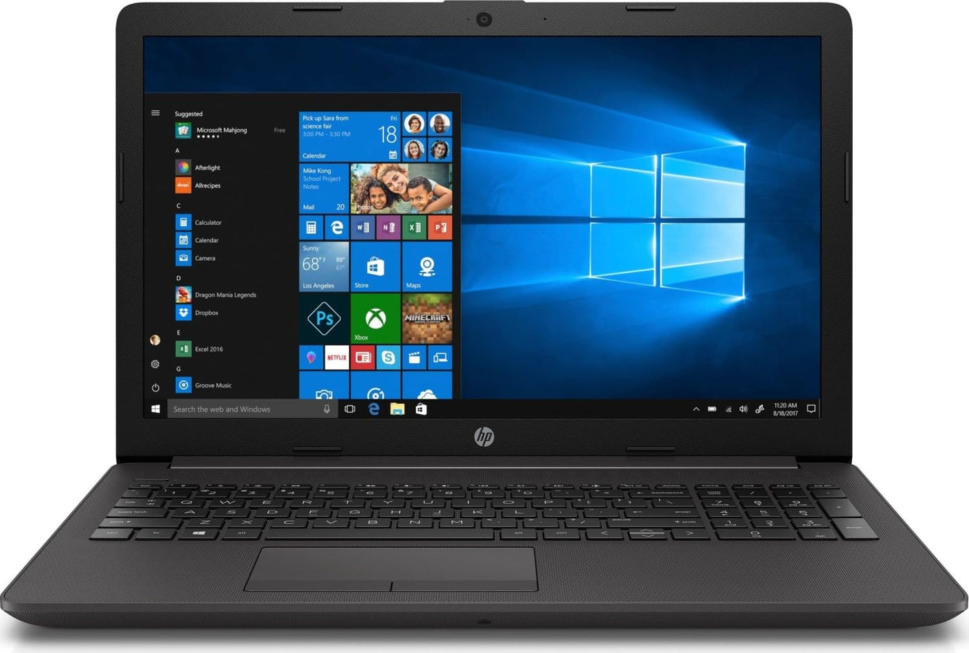 HP (15,6 Zoll FullHD Notebook (AMD Athlon 3050U 2x3.2 GHz, 16GB DDR4, 512 GB SSD, DVD±Brenner, Radeon RX, HDMI, Webcam, Bluetooth, USB 3.0, WLAN, Windows 11 Prof., MS Office 2010 Starter) #8135
