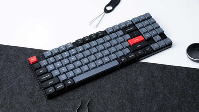 Keychron K13 Pro QMK/VIA Ultradünne benutzerdefinierte kabellose mechanische Tastatur Hot-Swap-RGB-Hintergrundbeleuchtung Roter Schalter Gateron