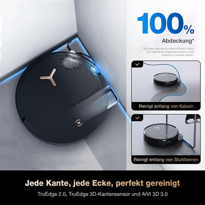 ECOVACS DEEBOT X8 PRO Omni Saugroboter mit Wischfunktion, OZMO Roller mit kontinuierliches Wischen & Selbstreinigung, 18.000 Pa, 12-in-1 Station, 40–75 °C Heißwasser-Moppreinigung, YIKO-GPT