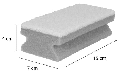 Sonty 10 Stück Putzschwamm kratzfrei, waschbar, Gross 15x7x4cm weiß (blau)