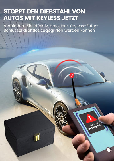 Samfolk Keyless Go Schutz Autoschlüssel Box, Faraday Box und Bags 2 Stück, Keyless Go Schutz Autoschlüssel Signal Blocker Box, Rfid Anti-Diebstahl Keyless Go
