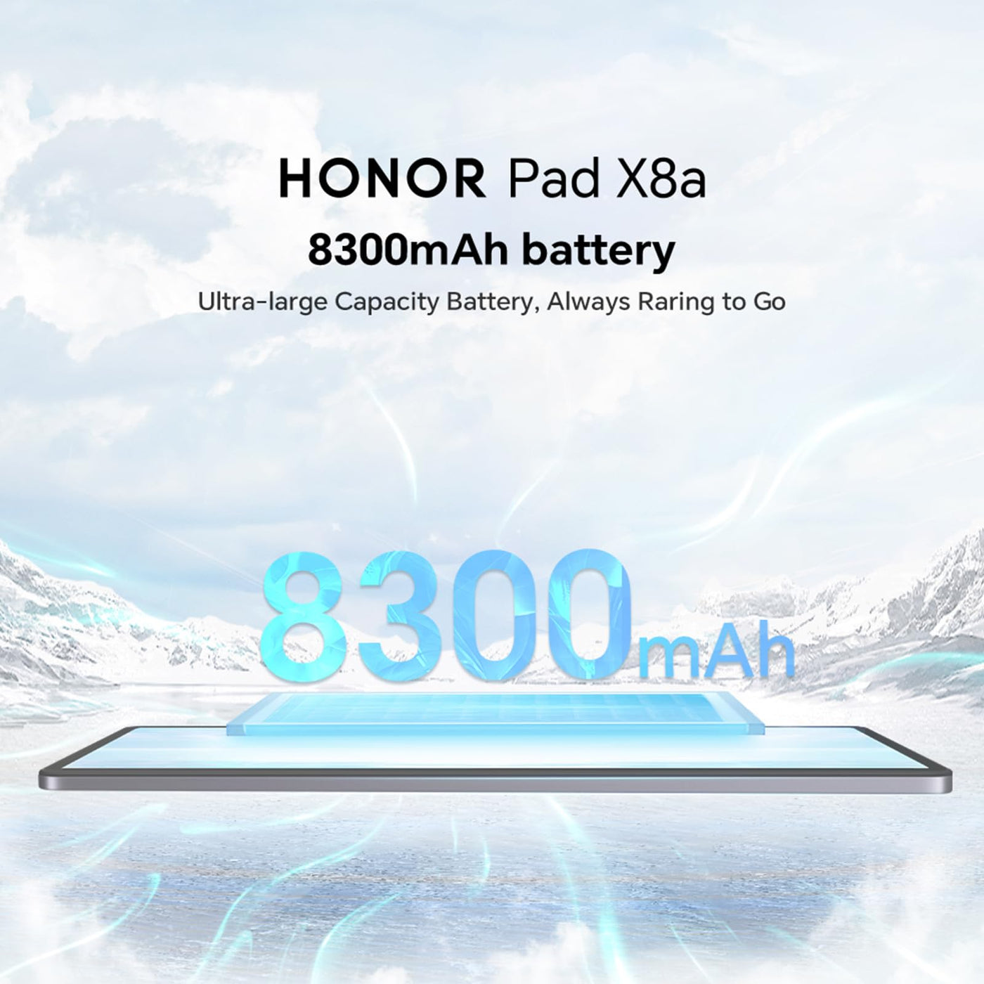 HONOR Pad X8a – Tablet, WLAN, 11 Zoll, 4 GB + 128 GB, Display 90 Hz FullView, Akku 8300 mAh, 4 Lautsprecher, Metall Body, Android 14, Space Grey