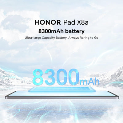 HONOR Pad X8a – Tablet, WLAN, 11 Zoll, 4 GB + 128 GB, Display 90 Hz FullView, Akku 8300 mAh, 4 Lautsprecher, Metall Body, Android 14, Space Grey