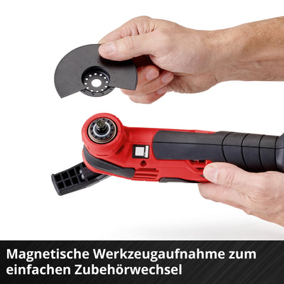 Einhell Akku-Multifunktionswerkzeug VARRITO Power X-Change (Li-Ion, 18 V, 22.000 bis 40.000 min-1, Drehzahl-Elektronik, Schnellspannverschluss, magnetische Werkzeugaufnahme, ohne Akku und Ladegerät)