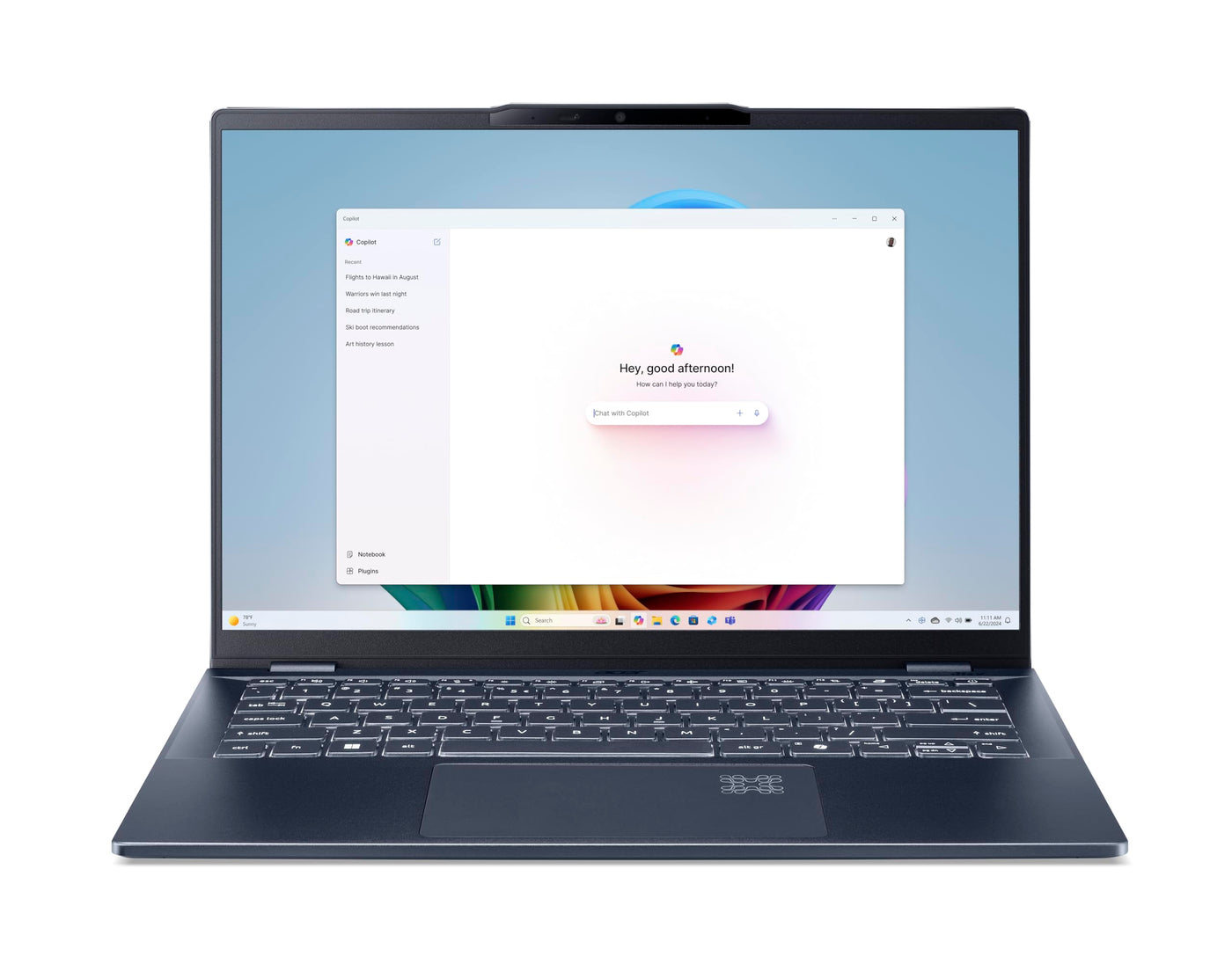 Acer Swift 14 AI (SF14-51-719M) KI Laptop, Copilot+ PC, 14" WQ2.8K OLED Display, Intel Core Ultra 7 256V, 16 GB RAM, 1TB SSD, Intel Arc Grafik 140V, Windows 11, QWERTZ Tastatur, blau