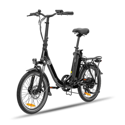 VecoCraft E-Pax E-Bike Klapprad, 20 Zoll E-Klapprad, Elektrofahrrad mit 7-Gang, herausnehmbarem 36V/13Ah Akku, Reichweite bis zu 55-95km, 250W Heckmotor, e Bike klapprad schwarz