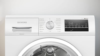 Siemens WT47R440 Wärmepumpentrockner für 8 kg Wäsche, iQ500, 176 kWh pro Jahr, speedPack, autoDry, Outdoor-Programm, Weiß