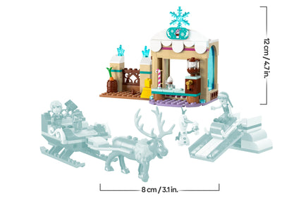 LEGO ǀ Disney Frozen Annas Schlittenabenteuer, Bauspielzeug und Fantasy Spielset, Schokoladenstand mit Anna, Kristoff, Olaf und Sven Mini Puppen, Prinzessin Spielzeug für Mädchen ab 4 Jahren 43256