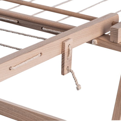 KADAX Holzwäscheständer, 177 cm Trockenlänge, klappbarer Standtrockner, Wäschehalter aus Holz, Wäschetrockner, Flügelwäscheständer, Faltwäscheständer (H: 80 cm, Braun)