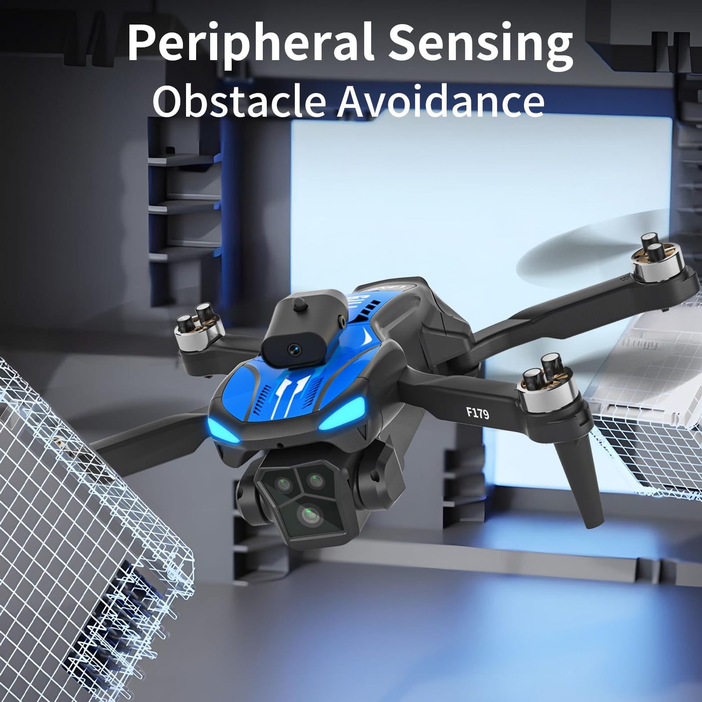 Drohne FPV mit 1080P Kamera Adult,2.8" LCD Bildschirm Fernbedienung,Quadcopter Hindernisvermeidung für Beginner,Tippen Fliegen Höhenhaltung Geste Schwerkraftsteuerung faltbar,3 Geschwindigkeiten