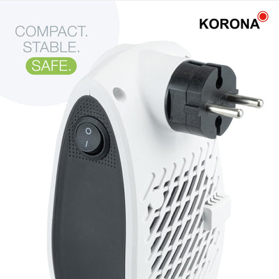 Korona 60010 Steckdosenheizer mit Frostwächter Funktion | 600 Watt | Digitales Display | Einstellbare Temperatur | Ideal für schnelle, punktgenaue Wärme in Räumen mit 10-20 m²