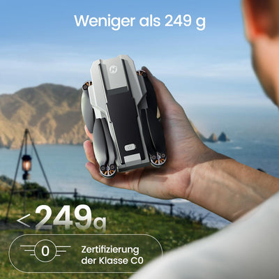 Holy Stone HS440G Drohne mit 4K Kamera für Erwachsene, 23 Min. Lange Flugzeit, Bürstenloser Motor, GPS Follow Me, Auto Rückkehr, 5G FPV Übertragung, Faltbare Kameradrohne unter 249 g für Anfänger, C0