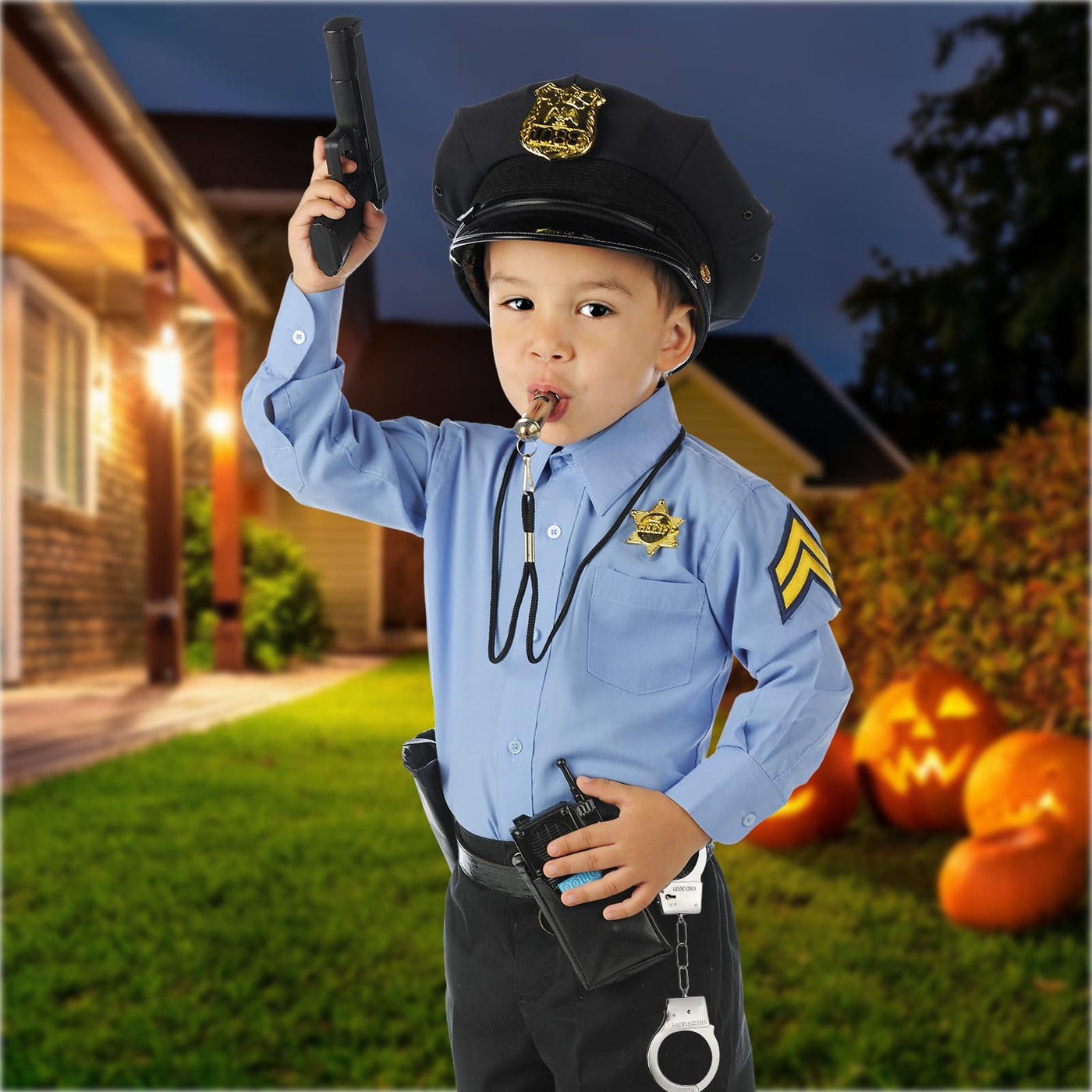 4 Stücke Spielzeug Handschellen mit 4 Schlüssel Handcuffs Kinder Handschellen aus Metall für Polizei Spielen Mottoparty Requisiten Spiel für Kinder (Silber)