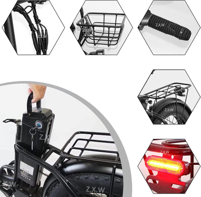 KETELES Klapprad E-Bike Elektrofahrrad 20 Zoll, 48V 35Ah Lithiumbatterie, Faltbares City E-Bike mit 4" Fettreifen, Hydraulische Bremse, für Erwachsene, Herren Damen. (KF9 35A)