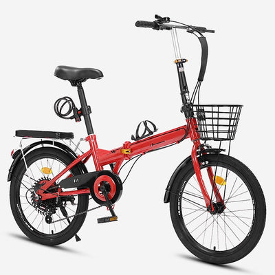 Faltrad Erwachsenenfahrrad, 7-Gang-Faltrad Faltbares Fahrrad Aus Kohlenstoffreichem Stahl Höhenverstellbares, Faltbares Mountainbike Für Männer Frauen