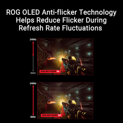 ASUS ROG Swift OLED PG32UCDP - 32 Zoll 4K UHD Gaming Monitor - 240-480 Hz, 0.03ms GtG, G-Sync, FreeSync, AdaptiveSync, 10-bit, DisplayHDR 400 TB - 16:9, 3840x2160, DP 1.4, HDMI, 90W USB-C, USB-Hub