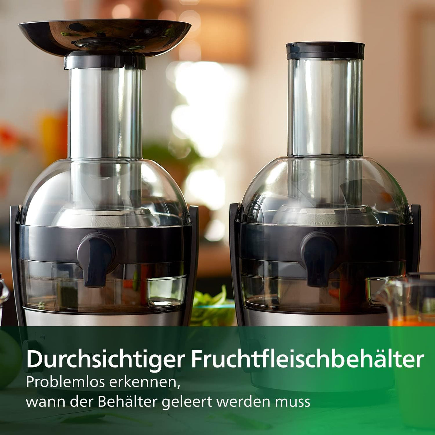 Philips Entsafter – 800W, 2L, HomeID-Rezepte-App, XL-Einfüllöffnung, QuickClean (HR1856/70), ‎15 x 18 x 13 cm, Schwarz